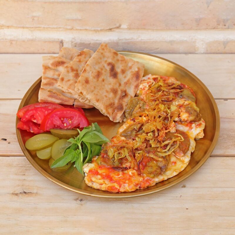 املت گوجه و بادمجان